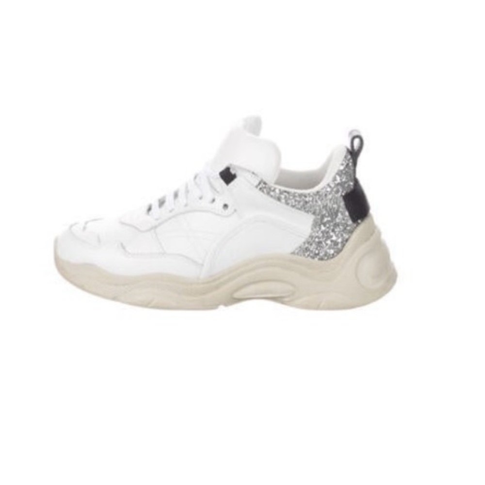 IRO White and Silver Women's Sneakers with glitter